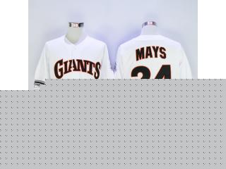 San Francisco Giants 24 Willie Mays Baseball Jersey White Retro
