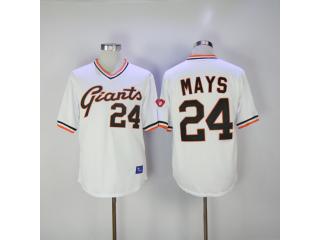 San Francisco Giants 24 Willie Mays Baseball Jersey White Retro