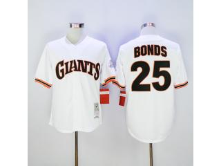 San Francisco Giants 25 Barry Bonds Baseball Jersey White Retro