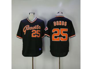 San Francisco Giants 25 Barry Bonds Baseball Jersey Black Retro