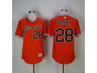 San Francisco Giants 28 Buster Posey Flexbase Baseball Jersey Orange
