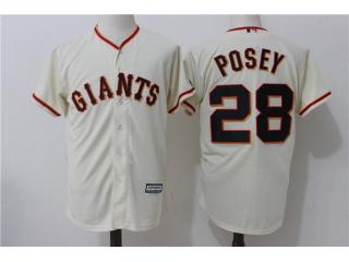 San Francisco Giants 28 Buster Posey Baseball Jersey Beige Fans