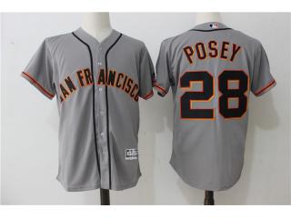 San Francisco Giants 28 Buster Posey Baseball Jersey Gray Fans