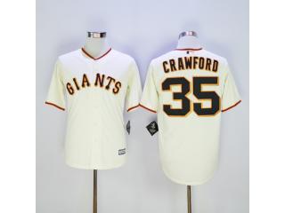 San Francisco Giants 35 Brandon Crawford Baseball Jersey Beige Fans
