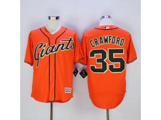 San Francisco Giants 35 Brandon Crawford Baseball Jersey Orange Fans