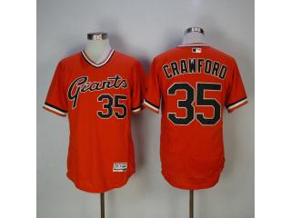San Francisco Giants 35 Brandon Crawford Flexbase Baseball Jersey Orange