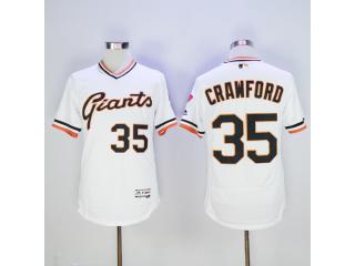 San Francisco Giants 35 Brandon Crawford Flexbase Baseball Jersey White