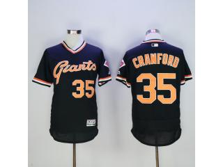 San Francisco Giants 35 Brandon Crawford Flexbase Baseball Jersey Black