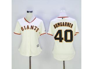 Women San Francisco Giants 40 Madison Bumgarner Baseball Jersey Beige