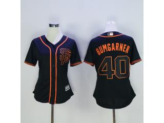 Women San Francisco Giants 40 Madison Bumgarner Baseball Jersey Black