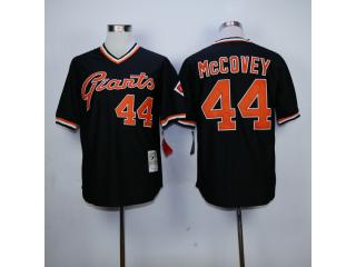 San Francisco Giants 44 Willie McCovey Baseball Jersey Black Retro