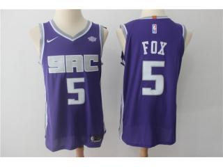 2017-2018 Nike Sacramento Kings 5 DeAaron Fox Basketball Jersey purple Player Edition