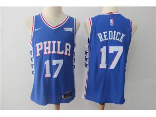 2017-2018 Nike Philadelphia 76ers 17 JJ Redick Basketball Jersey Blue Player Edition