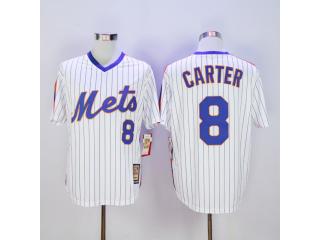 New York Mets 8 Gary Carter Baseball Jersey White Retro fans