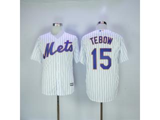 New York Mets 15 Tim Tebow Baseball Jersey White fans