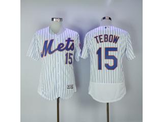 New York Mets 15 Tim Tebow Flexbase Baseball Jersey White