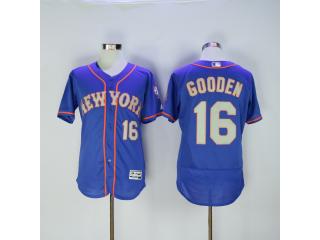 New York Mets 16 Dwight Gooden Flexbase Baseball Jersey Blue