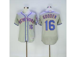 New York Mets 16 Dwight Gooden Flexbase Baseball Jersey Gray