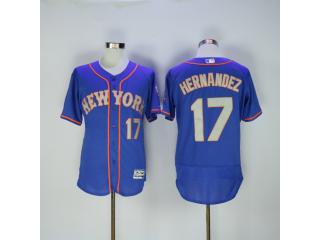 New York Mets 17 Keith Hernandez Flexbase Baseball Jersey Blue