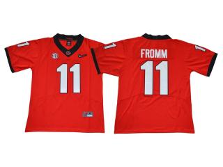 2017 New Georgia Bulldogs 11 Jake Fromm College Football Jersey Red Legend Diamond Edition