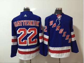 Adidas New York Rangers 22 Kevin Shattenkirk Ice Hockey Jersey Blue