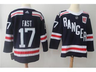 Adidas New York Rangers 17 Jesper Fast Ice Hockey Jersey Navy Blue