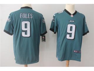 Philadelphia Eagles 9 Nick Foles Football Jersey Green Fans version