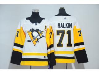 Youth 2017-Adidas Pittsburgh Penguins 71 Evgeni Malkin Ice Hockey Jersey White