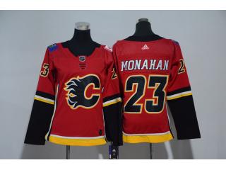 Women Adidas Calgary Flames 23 Sean Monahan Ice Hockey Jersey Red