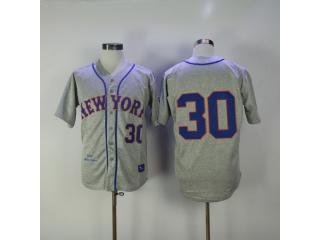 New York Mets 30 Michael Conforto Baseball Jersey Gray Retro