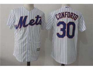 New York Mets 30 Michael Conforto Baseball Jersey White Fans version