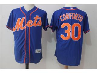 New York Mets 30 Michael Conforto Baseball Jersey blue Fans version