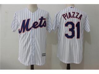 New York Mets 31 Mike Piazza Baseball Jersey White Fans version