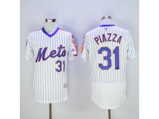 New York Mets 31 Mike Piazza Flexbase Baseball Jersey White