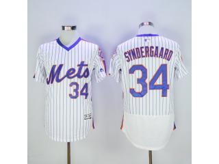 New York Mets 34 Noah Syndergaard Flexbase Baseball Jersey White