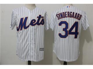New York Mets 34 Noah Syndergaard Baseball Jersey Blue Fans version