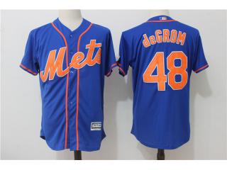 New York Mets 48 Jacob deGrom Baseball Jersey Blue Fans version