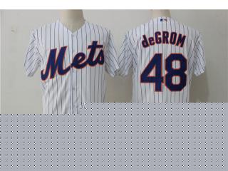 New York Mets 48 Jacob deGrom Baseball Jersey White Fans version