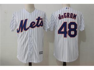New York Mets 48 Jacob deGrom Baseball Jersey White Fans version