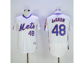 New York Mets 48 Jacob deGrom Flexbase Baseball Jersey White