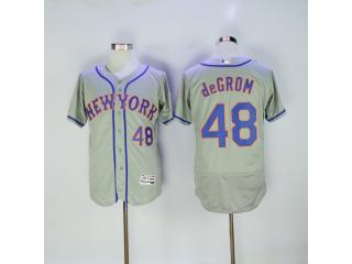 New York Mets 48 Jacob deGrom Flexbase Baseball Jersey Gray