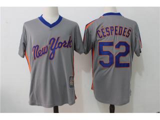 New York Mets 52 Yoenis Céspedes baseball Jersey Gray Retro