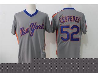 New York Mets 52 Yoenis Céspedes baseball Jersey Gray Retro
