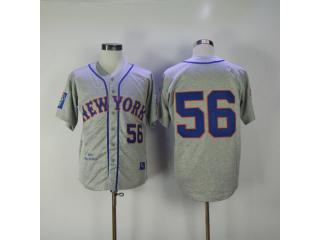 New York Mets 56 Name Baseball Jersey Gray Retro