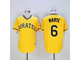 Pittsburgh Pirates 6 Starling Marte Baseball Jersey Yellow Fans version