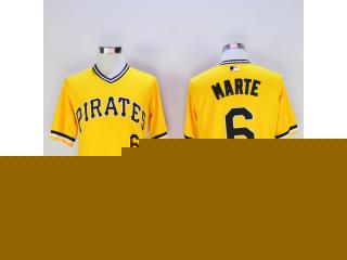 Pittsburgh Pirates 6 Starling Marte Flexbase Baseball Jersey Yellow