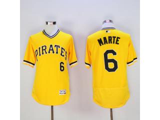 Pittsburgh Pirates 6 Starling Marte Flexbase Baseball Jersey Yellow