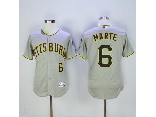 Pittsburgh Pirates 6 Starling Marte Flexbase Baseball Jersey Gray