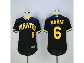 Pittsburgh Pirates 6 Starling Marte Flexbase Baseball Jersey Black