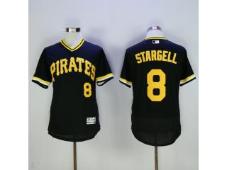 Pittsburgh Pirates 8 Willie Stargell Flexbase Baseball Jersey Black